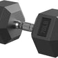 Hex Dumbbell 40-125 lb, Rubber Encased Exercise & Fitness Dumbbells, Hand Weight for Strength Training