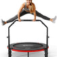 BCAN 40"/48" Foldable Mini Trampoline, Rebounder Trampoline for Adults, U/T Shape Adjustable Foam Handle, Exercise Rebounder for Adults Indoor/Garden Workout, Max Load 330lbs/440lbs