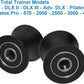Total Gym Replacement Set of 4 Wheels/Rollers Compatible with Models DLX, DLX II, DLX III, Adv DLX, Pilates, Pilates Pro 2500, 3000, 4000，570, 2000 （Black）