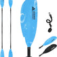 Adjustable Kayak Paddle Boat Oar: Kayak Canoe Paddles 90-98 inch/230-250cm - Aluminum Floating Kayaking Fishing Oars with Paddle Leash for Adults Youth