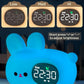 Bunny Alarm Clock for Kids with Night Light, Sleep Training Clock Time to Wake Clock, Rechargeable Silicone Light for Bedroom, Perfect Sleep Companion for Boys Girls