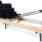Foldable Pilates Reformer with Sitting Box, Double Jump Boards – Wooden Pilates Reformer Machine with Velvet Straps, German Springs, Smooth Aluminum Rails, Pilates Machine for Home