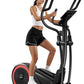 UMAY Elliptical Machine for Home, Elliptical Exercise Machine with 8 Levels Resistance & Pulse Rate Grips, Silent Magnetic Elliptical Trainer with 15.5" Stride and LCD Monitor
