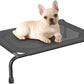 Simple Trending Raised Dog Bed for Small Dogs, Waterproof Elevated Dog Cot, Outdoor Cooling Pet Bed, 36.5" x 22.5", Black