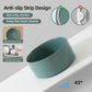 Ceramic Elevated Cat Food and Water Bowl, Kitty Bowl, Raised Cat Dish, Pet Feeder (5.1 in,1 x Dark Green + Stand)