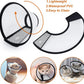 Vivifying Cat Cone, Adjustable Recovery Pet Cone, Lightweight Plastic Elizabethan Collar for Large Cats and Small Size Dogs