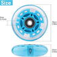 8pcs Inline Skate Wheels Led Light-Up Wheels 64/70/72/76/80mm w/Bushings 85-88A for Kids and Youth Beginners Children's Inline Skates Indoor/Outdoor Use (Blue, 76mm)