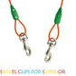 Petest 16 Inch Spiral Stake with 15ft Tie-Out Cable for Medium Dogs Up to 60 Pounds DarkGreen & Orange