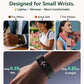 FITVII Looki-mini Fitness Trackers, Slim AMOLED Fitness Watch 2025 with 24/7 Heart Rate, Blood Pressure, Blood Oxygen, Stress Monitor, Step Calorie Counter, IP68 Waterproof Smart Watch for Women Men