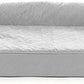 Furhaven Cooling Gel Dog Bed for Medium/Small Dogs w/ Removable Bolsters & Washable Cover, For Dogs Up to 35 lbs - Quilted Sofa - Silver Gray, Medium