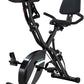 BARWING Stationary Exercise Bike for Home Workout, 5 IN 1 Foldable Indoor Cycling Bike for Seniors, 350LB Capacity, 16-Level Magnetic Resistance, Seat Backrest Adjustments