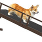 61" Dog Ramp for Bed, Pet Ramp with Removable Side Rail and Non-Slip Surface, Pet Ramp for Small & Large & Senior Dogs with Rest Platform and DIY Glow Strips,Dog Stairs for Couch, Brown