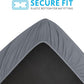 Paw Inspired Fitted Fleece Liner for Ferret Nation, Critter Nation Cage for Ferrets, Rats, Chinchillas, Hedgehogs & Other Small Animals (Gray, Top Pan Liner)