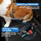Dog Seat Belt Harness for Car,Dog Seatbelt of Coated Wire Leash Safety Restraint,No Chew Tether Cable Vehicle,Double Clips & Latch(Blue, 16 inch/40 CM)