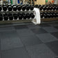 American Floor Mats - Extreme Rubber Gym Tiles - 1 Inch Thick Colorful Rubber Gym Tiles - Superior Shock and Sound Absorbing Tiles - Solid Black 25 Tile Pack (Covers 100 Sq Ft)
