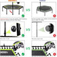 ONETWOFIT 48" Silent Mini Trampoline with Adjustable Handle Bar Fitness Trampoline Bungee Rebounder Jumping Cardio Trainer Workout for Adults