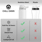 Chill Oasis Water Bottle | Compatible With Popular Flavor Cartridges | BPA Free, Leak Proof, Double-Walled Vacuum Insulated Stainless Steel, and Dishwasher Safe | Cold for 24 Hours (White, 12oz)