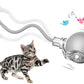 Interactive Cat Toys, Automatic Moving Cat Toy for Bored Indoor Adult Cats, Fast Rolling, Chirping & Motion-Activated Cat Toys, Fun Gift for Cats with Speedy Tail 2.0, USB Rechargeable(Gray)