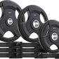 SPART Weight Plate 2-Inch Rubber Coated Olympic Grip Plate for Barbell,Solid Cast Iron Weight Plates in Pairs or Single for Strength Training,Weightlifting,Crossfit,Home Gym(5LB/10LB/25LB/35LB/45LB)