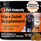 Hip & Joint Health - Glucosamine for Dogs Soft Chews, Joint Supplement for Dogs with Glucosamine Chondroitin, MSM, Turmeric, Anti Inflammatory, Support + Mobility (Chicken 90ct)