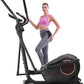 ANCHEER Elliptical Machine, Elliptical Exercise Machine with Quiet Magnetic Drive,14 Resistance Levels, Pulse Rate Monitor, LCD Monitor, 15.5IN Stride, Elliptical Trainer for Home