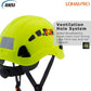 LOHASPRO Hard Hats Construction Safety Helmet ANSI Z89.1 Approved OSHA Hardhat Vented Men Worker Neon Green Hard Hat with Chin Strap Tree Climbing Rescue Arborist Helmet (P3 Lime)