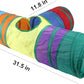 32Pcs Cat Toys Kitten Interactive Pet Toys Assortments, Foldable Rainbow Tunnel, Teaser Wand Fluffy Mouse Crinkle Balls Bell Play for Puppy Kitty (3 way)