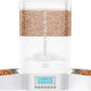 HoneyGuaridan Automatic Cat Feeder for Two,3.5L Cat Food Dispenser with Stainless Steel Bowl,Timed Feeder Programmable 1-6 Meals Control, Dual Power Supply,Desiccant Bag,10s Meal Call