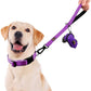 PLUTUS PET Short Training Dog Leash with Padded Handle for Medium Large Big Dogs,18 Inch Heavy Duty Strong Traffic Leash with Carabiner Clip for Climbing Walking or Guiding Blind (18",Purple)