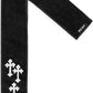 SLEEFS Black Gothic Cross Thin Football Towel
