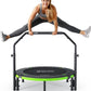 BCAN 40"/48" Foldable Mini Trampoline, Rebounder Trampoline for Adults, U/T Shape Adjustable Foam Handle, Exercise Rebounder for Adults Indoor/Garden Workout, Max Load 330lbs/440lbs
