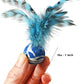 Cat Toy Balls, 5 PCS Colorful Feather Bouncy Balls for Cats No Noise Interactive Kitten Toys Cat Exercise Ball, Safe for Your Kitty (C)