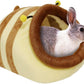 Guinea Pig Bed House & Hideout for Rat Bearded Dragon Hedgehog Ferret to Sleep and Hide, Guinea Pig Cage Accessories Habitat Décor (X-Large, 5.Wasp)