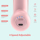 Mini Massage Gun, SK6 Fascial Gun Portable Deep Tissue Percussion Muscle Back Head Massager for Pain Relief with 4 Massage Heads 4 Speed High-Intensity Vibration Rechargeable (Pink)