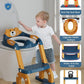Potty Training Seat with Step Stool Ladder, Potty Training Toilet Seat with Soft Seat Splash Guard, Adjustable Height, 2 in 1 Potty Seats for Toddlers Kids Boys Girls
