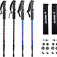 Aihoye Hiking Trekking Poles, 2 Pack Collapsible, Lightweight, Anti Shock, Walking Sticks, Adjustable Hiking Pole for Men and Women