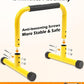 TABEKE Push Up Bar, 14'' High Steel Parallettes & Dip Bar with Full Coverage Foam Handle, Heavy-Duty Calisthenics Parallel Bars for L-Sit, Dips, Home Gym Strength Training Workout