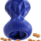 Rubber Dog Toys Treat Dispensing - Super Tough Treat Toys for Aggressive chewers Large Breed Durable Dog Toys IQ Training (Blue)