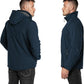 Outdoor Ventures Men's Lightweight Softshell Jacket Fleece Lined Hooded Water Resistant Winter Hiking Windbreaker Jackets