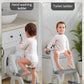 Potty Training Seat with Step Stool Ladder, Potty Training Toilet Seat with Soft Seat Splash Guard, Adjustable Height, 2 in 1 Potty Seats for Toddlers Kids Boys Girls