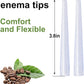 Enema Replacement Tube 6.6FT Silicone Enema Hose with 5 Reusable Nozzle Tips – Flexible Leak-Proof Enema Kit Replacement Tubing for Colon Cleansing and Detox Douche