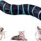 iCAGY Cat Tunnel for Indoor Cats Interactive, Rabbit Tunnel Toys, Pet Toys Play Tunnels for Cats Kittens Rabbits Puppies Crinkle Pop Up Black 47" Shape S