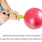Mini Fitness Exercise Ball Kit with Hand Pump for Yoga, Pilates, Body Balance, Core Training and Stability, 8"