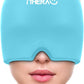iTHERAU Migraine Relief Cap, Soothing Headache Hat, Gel Ice Pack Head Wrap with Hot and Cold Therapy, Headache Relief Cap for Sinus, Puffy Eyes, Tension and Stress Relief Blue