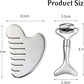 Gua Sha Facial Tool and Face Roller Set, Stainless Steel Lymphatic Drainage Massager for Face, Head, Eyes, Chin and Jaw, Lifting, Massage Scraping with Travel Pouch