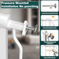 TSAYAWA Walk Through Baby Gate with Door,67-71.5 Inch Wide Presure Mounted No Drill Metal Auto Close Child Gate for Stair Doorway - Indoor Outdoor Safty Gate for Toddler Dog Doggie, White
