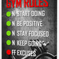 OTINGQD Inspirational Gym Wall Decor,Fitness Quotes Wall Art,Gym Rules Wall Decor,Workout Canvas Wall Art