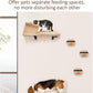 Cat Wall Shelves with 3 Cimbing Steps Wall-Mounted Cat Shelf Dogproof Feeding Bowls Station Cats Hammock and Perches for Wall Furniture Set Climber Scratching Post