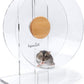 Niteangel Silent Hamster Exercise Wheel: - Dual-Bearing Quiet Spinning Acrylic Hamster Running Wheel for Dwarf Hamster Gerbils Mice Degus Or Other Small Animals (S)