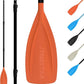 Paddle Board Paddle Detachable, Stand Up Paddle for Adults with Double Locks, Kayak Paddle Adjustable with Glass Fiber Blade, Floating Paddle Board Oar with Lightweight